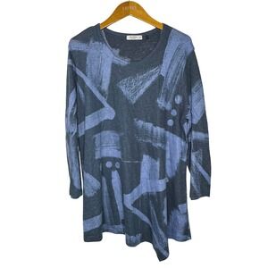 Jess & Jane Blue Geometric‎ Design Tunic 1X Womens